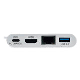 Tripp Lite USB 3.1 Gen 1 USB-C to HDMI Adapter, USB-A/USB-C PD Charging/Gigabit Ethernet, 3", White (TRPU44406NHGUC) Each