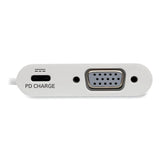 Tripp Lite USB 3.1 Gen 1 USB-C to VGA Adapter, 3", White (TRPU44406NVC) Each