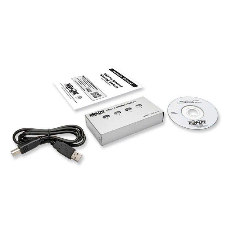 Tripp Lite USB 2.0 Printer/Peripheral Sharing Switch, 4 Ports (TRPU215004R) Each