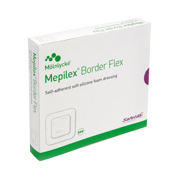 Mepilex® Border Flex Foam Dressing 6 X 6 Inch With Border Film Backing Silicone Adhesive Square Sterile (1114381_EA) 1/EA