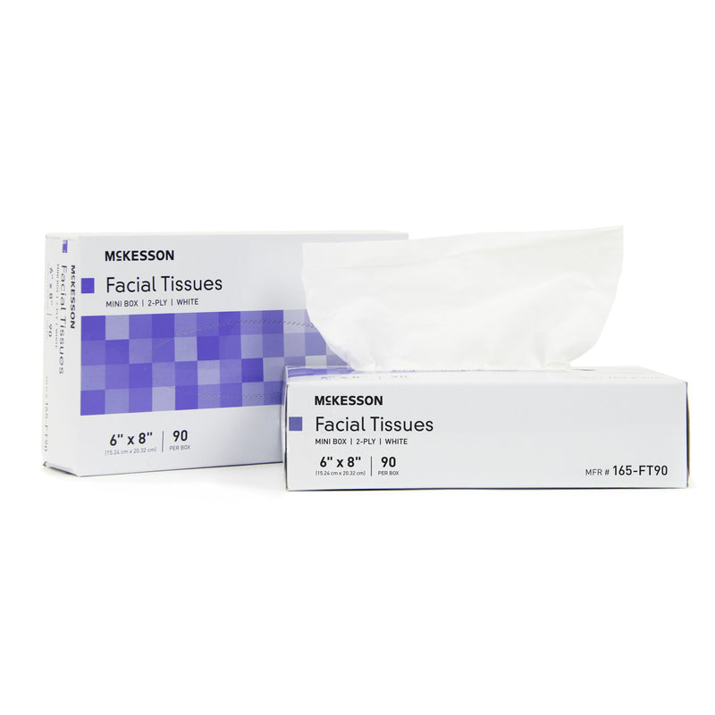 McKesson Facial Tissue White 6 X 8 Inch 90 Count (1040598_BX) 90/BX