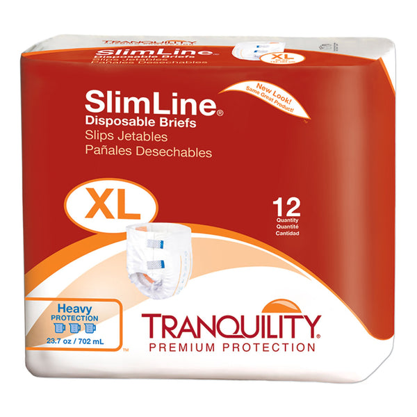 Tranquility® Slimline® Unisex Adult Incontinence Brief X-Large Disposable Heavy Absorbency (342308_EA) 1/EA