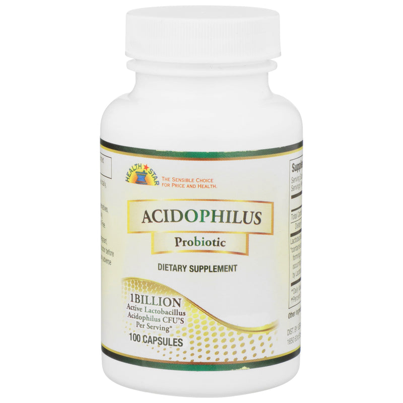 HEALTHSTAR® Probiotic Dietary Supplement 100 per Bottle Capsule (852556_BT) 1/BT