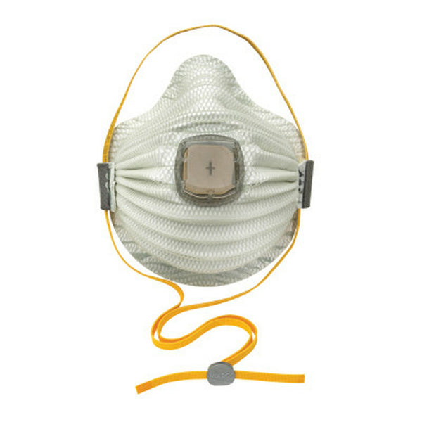 Moldex® AirWave Particulate Respirator Mask Industrial N100 with Valve Not Rated Adjustable Head Strap Medium / Large (1200993_BX) 5/BX