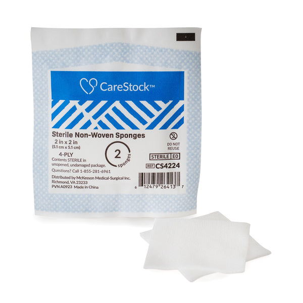 CareStock™ Gauze Sponge 2 X 2 Inch 4-Ply Sterile 2 per Pack (1242209_CS) 1500/CS