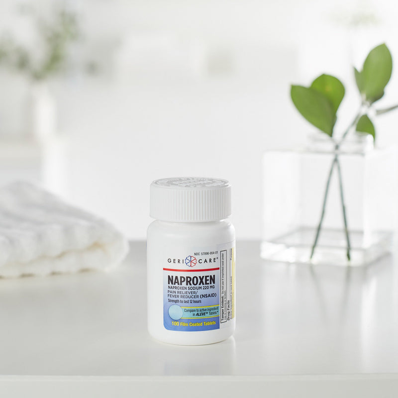 McKesson Brand Pain Relief 220 mg Strength Naproxen Sodium Tablet 100 per Bottle (866981_CS) 12/CS