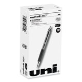 uniball® Signo 207 Gel Pen, Retractable, Medium 0.7 mm, Black Ink, Smoke/Black Barrel, Dozen (UBC33950) 1 Dozen