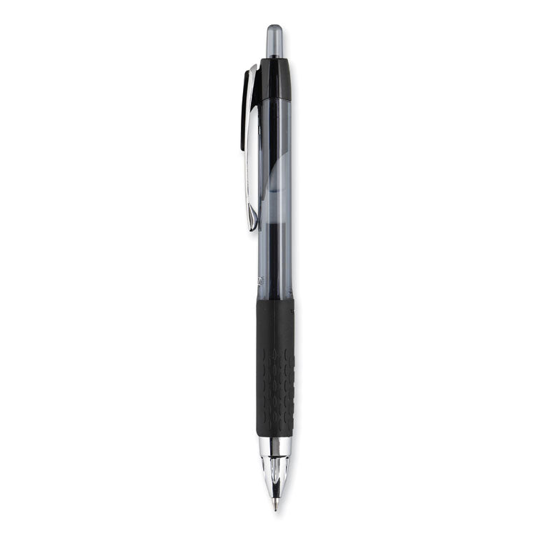 uniball® Signo 207 Gel Pen, Retractable, Medium 0.7 mm, Black Ink, Smoke/Black Barrel, Dozen (UBC33950) 1 Dozen