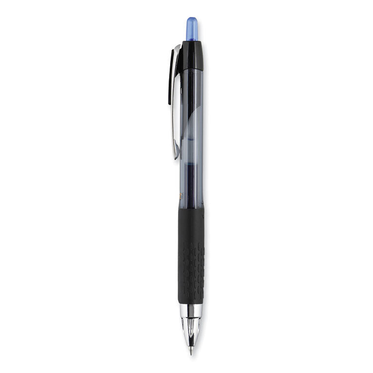 uniball® Signo 207 Gel Pen, Retractable, Medium 0.7 mm, Blue Ink, Smoke/Black/Blue Barrel, Dozen (UBC33951) 1 Dozen