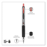 uniball® Signo 207 Gel Pen, Retractable, Medium 0.7 mm, Red Ink, Smoke/Black/Red Barrel, Dozen (UBC33952) 1 Dozen