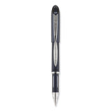 uniball® Jetstream Hybrid Gel Pen, Stick, Fine 0.7 mm, Black Ink, Black/Silver Barrel (UBC40173) Each