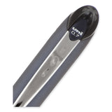 uniball® Jetstream Hybrid Gel Pen, Stick, Fine 0.7 mm, Black Ink, Black/Silver Barrel (UBC40173) Each