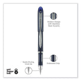 uniball® Jetstream Hybrid Gel Pen, Stick, Fine 0.7 mm, Blue Ink, Blue/Silver Barrel (UBC40174) Each