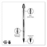 uniball® VISION ELITE Hybrid Gel Pen, Stick, Bold 0.8 mm, Black Ink, White/Black/Clear Barrel (UBC61231) Each