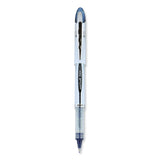 uniball® VISION ELITE Hybrid Gel Pen, Stick, Bold 0.8 mm, Blue-Infused Black Ink, White/Blue/Clear Barrel (UBC61232) Each