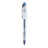 uniball® VISION ELITE Hybrid Gel Pen, Stick, Bold 0.8 mm, Blue-Infused Black Ink, White/Blue/Clear Barrel (UBC61232) Each