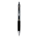 uniball® Signo 207 Gel Pen, Retractable, Fine 0.5 mm, Black Ink, Smoke/Black Barrel, Dozen (UBC61255) 1 Dozen