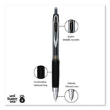 uniball® Signo 207 Gel Pen, Retractable, Fine 0.5 mm, Black Ink, Smoke/Black Barrel, Dozen (UBC61255)