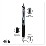 uniball® Signo 207 Gel Pen, Retractable, Fine 0.5 mm, Black Ink, Smoke/Black Barrel, Dozen (UBC61255) 1 Dozen