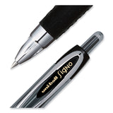 uniball® Signo 207 Gel Pen, Retractable, Fine 0.5 mm, Black Ink, Smoke/Black Barrel, Dozen (UBC61255)