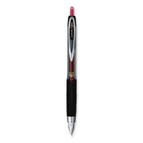 uniball® Signo 207 Gel Pen, Retractable, Fine 0.5 mm, Red Ink, Smoke/Black/Red Barrel, Dozen (UBC61257) 1 Dozen
