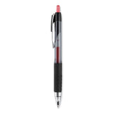 uniball® Signo 207 Gel Pen, Retractable, Fine 0.5 mm, Red Ink, Smoke/Black/Red Barrel, Dozen (UBC61257) 1 Dozen