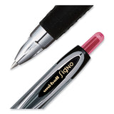 uniball® Signo 207 Gel Pen, Retractable, Fine 0.5 mm, Red Ink, Smoke/Black/Red Barrel, Dozen (UBC61257) 1 Dozen