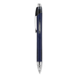 Jetstream Retractable Hybrid Gel Pen, Fine 0.7 mm, Black Ink, Blue/Silver Barrel, Dozen (UBC62152) 1 Dozen