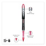 uniball® VISION ELITE Hybrid Gel Pen, Stick, Extra-Fine 0.5 mm, Red Ink, Black/Red/Clear Barrel (UBC69022) Each