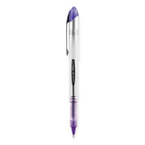 uniball® VISION ELITE Hybrid Gel Pen, Stick, Bold 0.8 mm, Violet Ink, White/Violet/Clear Barrel (UBC69025) Each