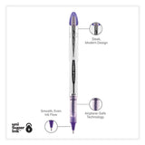 uniball® VISION ELITE Hybrid Gel Pen, Stick, Bold 0.8 mm, Violet Ink, White/Violet/Clear Barrel (UBC69025) Each
