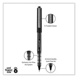 uniball® VISION Roller Ball Pen, Stick, Bold 1 mm, Blue Ink, Black/Blue/Clear Barrel, Dozen (UBC70129) 1 Dozen