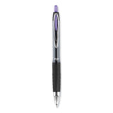 uniball® Signo 207 Gel Pen, Retractable, Medium 0.7 mm, Violet Ink, Smoke/Black/Violet Barrel, Dozen (UBC70221) 1 Dozen