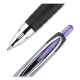 uniball® Signo 207 Gel Pen, Retractable, Medium 0.7 mm, Violet Ink, Smoke/Black/Violet Barrel, Dozen (UBC70221) 1 Dozen