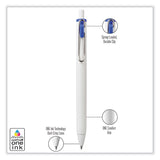 uniball® uniONE Gel Pen, Retractable, Medium 0.7 mm, Blue Ink, White/Blue Barrel, Dozen (UBC70363) 1 Dozen