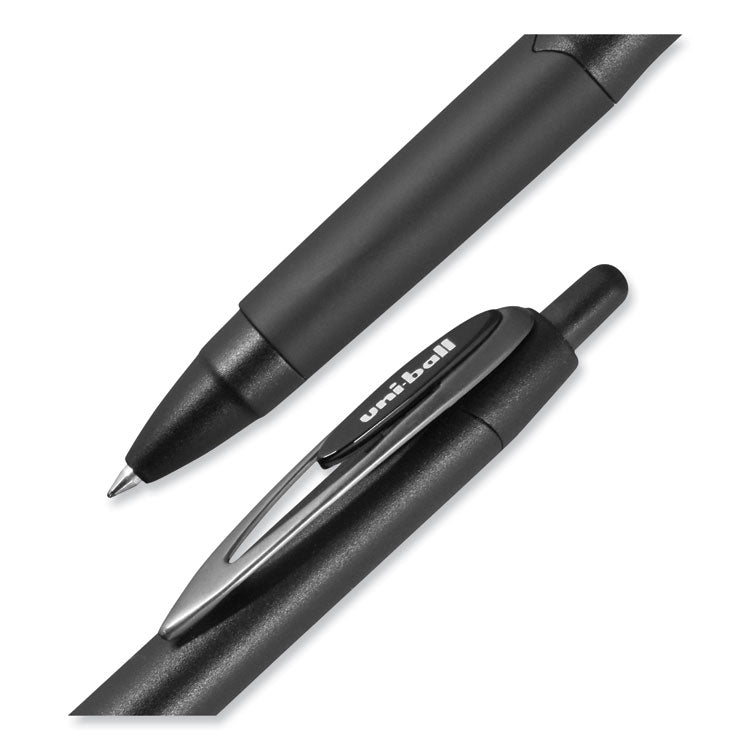 uniball&trade; 207 Plus+ Gel Pen, Retractable, Medium 0.7 mm, Black Ink, Black Barrel, 36/Pack (UBC70455) Pack of 36