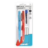 uniball® Chroma Mechanical Pencils with Tube of Lead/Erasers, 0.7 mm, HB (#2), Black Lead, Assorted Barrel Colors, 2/Pack (UBC90192) Pack of 2