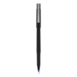 uniball&trade; Stick Roller Ball Pen, Micro 0.5mm, Black Ink, Black Matte Barrel, 36/Pack (UBC1921065) Box of 36