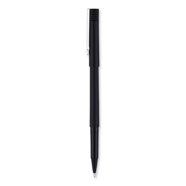 uniball® Roller Ball Pen, Stick, Extra-Fine 0.5 mm, Black Ink, Black Barrel, 72/Pack (UBC2013565) Pack of 72