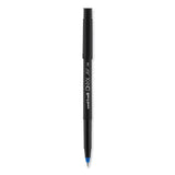 uniball® ONYX Roller Ball Pen, Stick, Fine 0.7 mm, Blue Ink, Black/Blue Barrel, 72/Pack (UBC2013568) Pack of 72