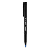 uniball® ONYX Roller Ball Pen, Stick, Fine 0.7 mm, Blue Ink, Black/Blue Barrel, 72/Pack (UBC2013568) Pack of 72