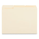 Universal® Top Tab File Folders, 1/3-Cut Tabs: Assorted, Letter Size, 0.75" Expansion, Manila, 50/Box (UNV18104)