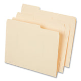 Universal® Top Tab File Folders, 1/3-Cut Tabs: Assorted, Letter Size, 0.75" Expansion, Manila, 50/Box (UNV18104)