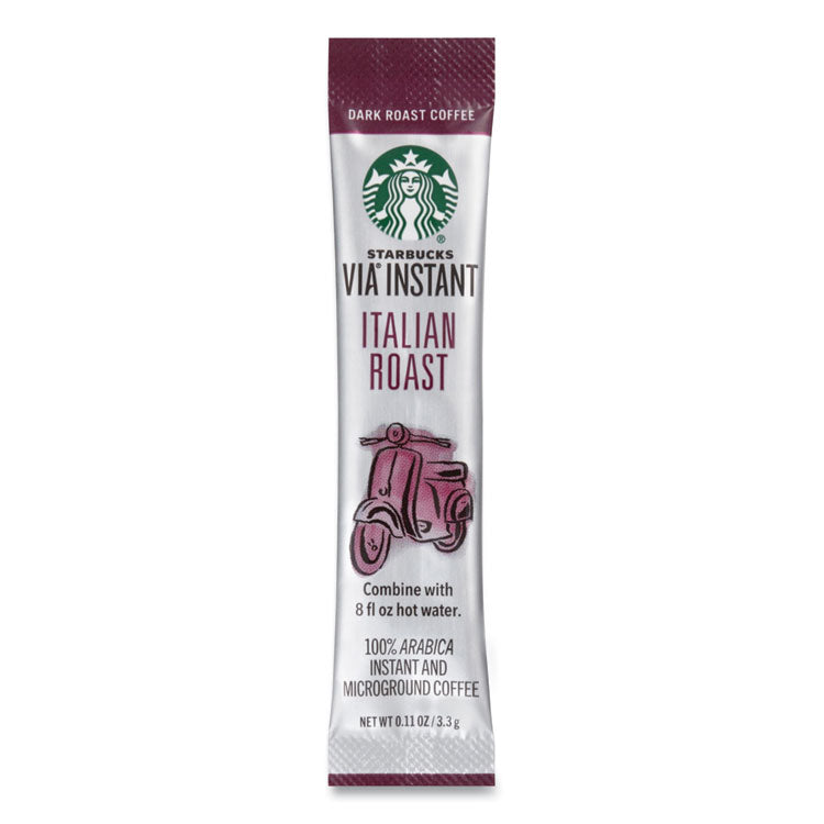 Starbucks® VIA Ready Brew Coffee, 0.11 oz, Italian Roast, 8 Packets/Bag, 12 Bags/Carton (SBK12407838CT) Case of 12