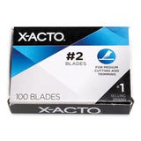 X-ACTO® No. 2 Bulk Pack Blades for X-Acto Knives, 100/Box (EPIX602) Box of 100 Blades