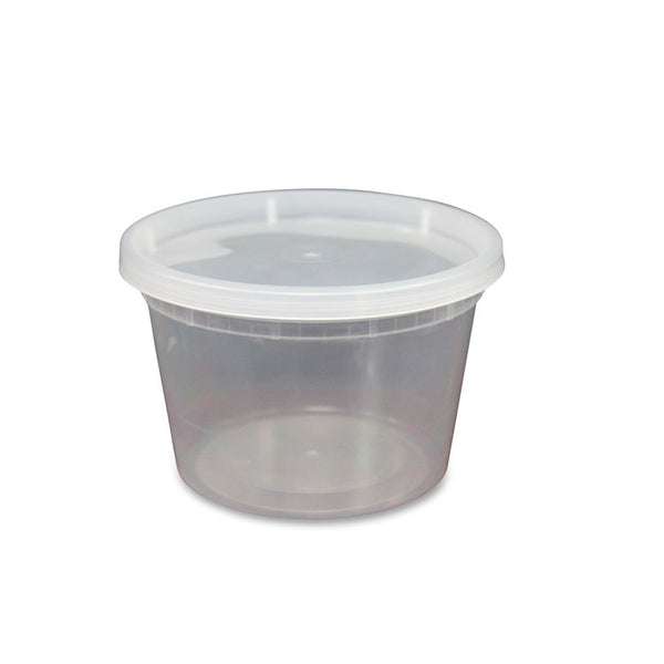 GEN Plastic Deli Containers with Lid, 16 oz, Clear, Plastic, 240/Carton (GENDELI16OZ)