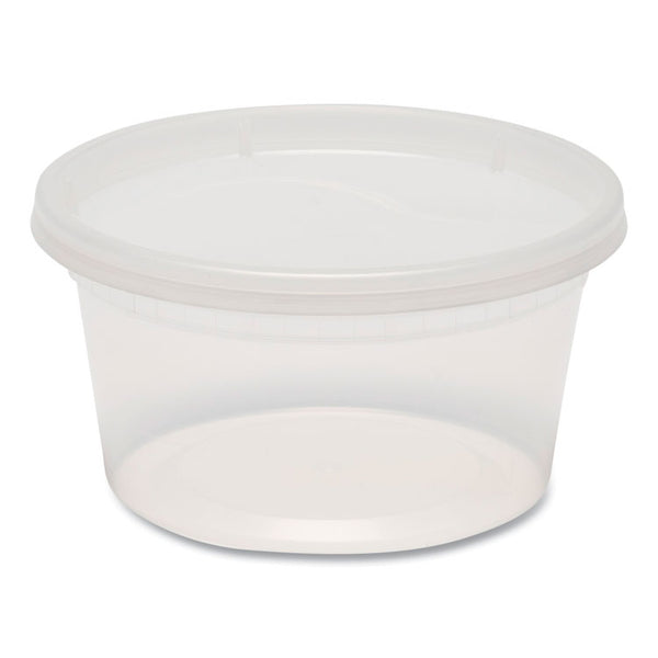 GEN Plastic Deli Container with Lid, 12 oz, Clear, Plastic, 240/Carton (GENDELI12OZ)