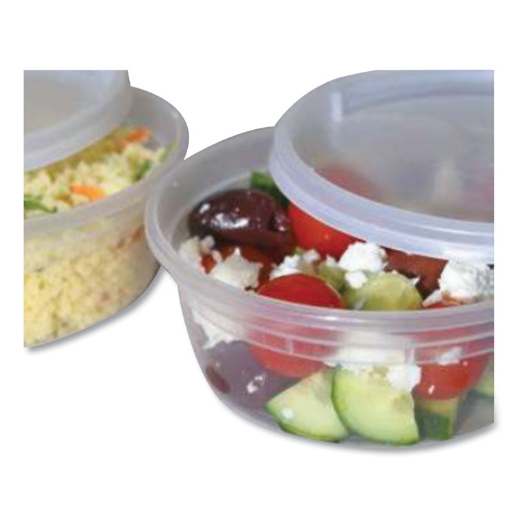 GEN Plastic Deli Container with Lid, 8 oz, Clear, Plastic, 240/Carton (GENDELI8OZ)