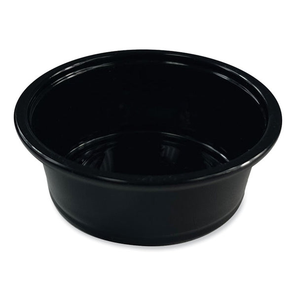 Boardwalk® Souffle/Portion Cups, 1.5 oz, Polypropylene, Black, 2,500/Carton (BWKPRTN15BL)