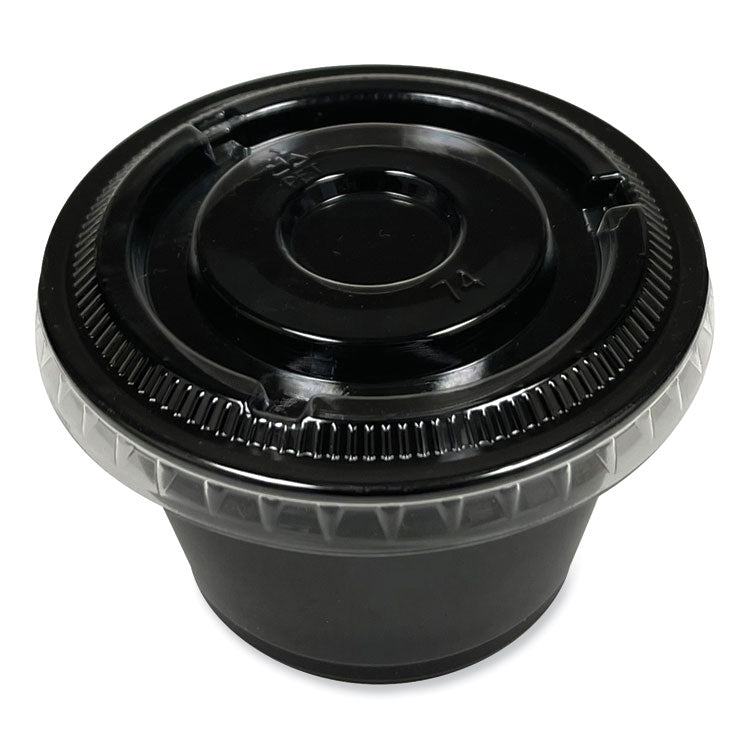 Boardwalk® Souffle/Portion Cups, 4 oz, Polypropylene, Black, 2,500/Carton (BWKPRTN4BL) Case of 2500